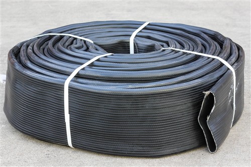Click to enlarge - Premium quality layflat hose for linear travelling irrigation reels. Resistant to vermin and mildew attack. Also used as a heavy duty dredging hose.